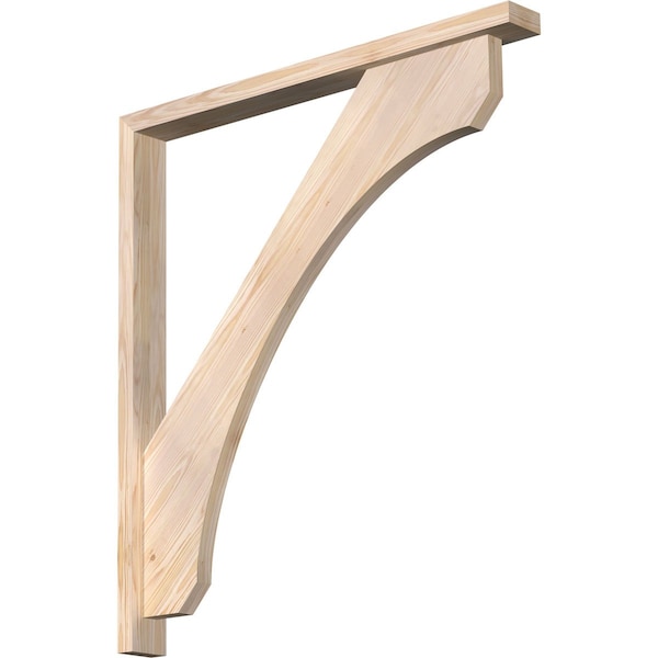 Ekena Millwork Legacy Block Smooth Bracket w/ Offset Brace, Douglas Fir, 3 1/2"W x 36"D x 40"H BKT0402X36X40LEC05SDF - main
